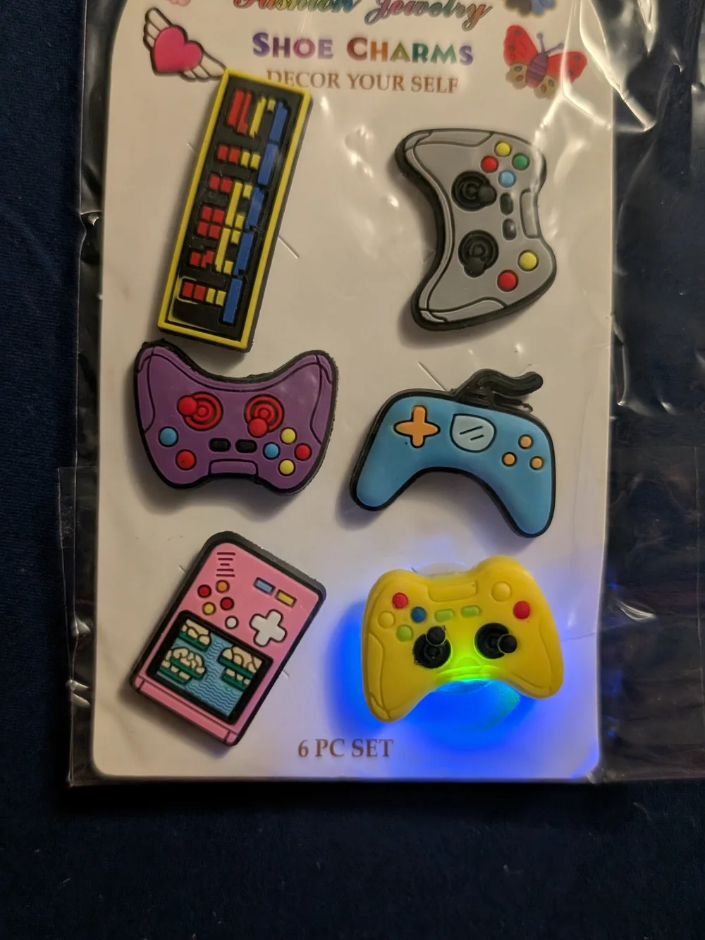 Cute Gaming Shoe Charms - 1 Lights Up